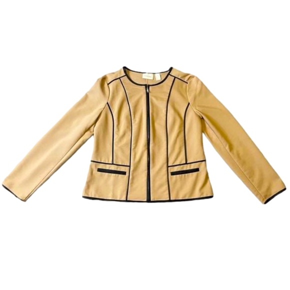 Chico’s Camel Lightweight Stretch Jacket EUC - Picture 4 of 8